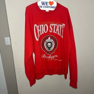Ohio State University vintage lee sport Nutmeg red oversized crewneck